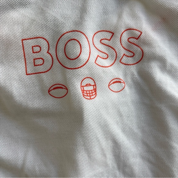 BOSS X NFL Chicago Bears COTTON SHIRT WITH COLLABORATIVE BRANDING Large NWT - Picture 6 of 12